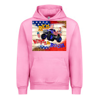 Fuchsia Pink red white & boom Urban Hoodie - TumblerDesignByShophia