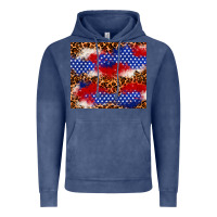 Vintage Denim 4th of July USA flag leopard 20oz tumbler Vintage Hoodie - Neo Western