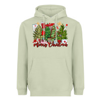 Matcha merry christmas nurse trees Heavyweight Hoodie - MaliasSmallBusiness