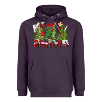 Plum merry christmas nurse trees Heavyweight Hoodie - MaliasSmallBusiness
