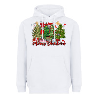 White merry christmas nurse trees Heavyweight Hoodie - MaliasSmallBusiness