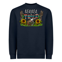 Navy mama tried1 Heavyweight Sweatshirt - CowhideDigitalArt