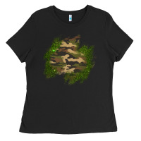 Black camouflage glitter patch Ladies Tee - AdoDesignShop