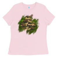 Bubblegum Pink camouflage glitter patch Ladies Tee - AdoDesignShop