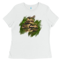 White camouflage glitter patch Ladies Tee - AdoDesignShop