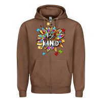 Chestnut be kind Zipper Hoodie - MaliasSmallBusiness