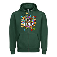 Sports Green be kind Zipper Hoodie - MaliasSmallBusiness