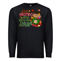 Black deer santa please bring me tea Premium Sweatshirt - MaliasSmallBusiness
