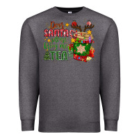 Charcoal Heather deer santa please bring me tea Premium Sweatshirt - MaliasSmallBusiness