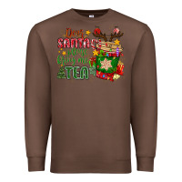 Chestnut deer santa please bring me tea Premium Sweatshirt - MaliasSmallBusiness