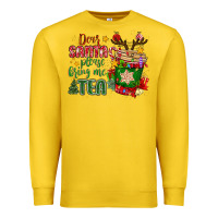 Lemon deer santa please bring me tea Premium Sweatshirt - MaliasSmallBusiness
