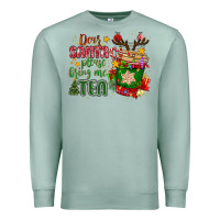Seafoam deer santa please bring me tea Premium Sweatshirt - MaliasSmallBusiness