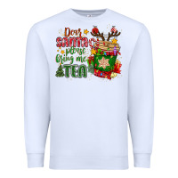White deer santa please bring me tea Premium Sweatshirt - MaliasSmallBusiness