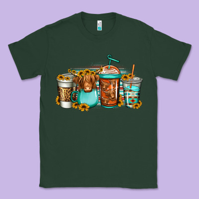 Longhaired Cow Coffee Cups Classic Tee Designed By Jasminsmagicworld
