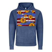 Vintage Denim 4th of July USA flag sunflower 20oz tumbler Vintage Hoodie - Neo Western