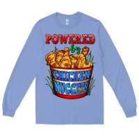 Colony Blue powered by chicken nuggets Long Sleeve Tee - AdoDesignShop