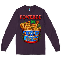 Plum powered by chicken nuggets Long Sleeve Tee - AdoDesignShop