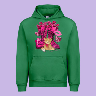 Army Boots Valentine's Day Urban Hoodie Designed By Howdyjamesfarm