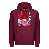 Burgundy valentines day dentist gnome Premium Hoodie - RanaPortraitStore