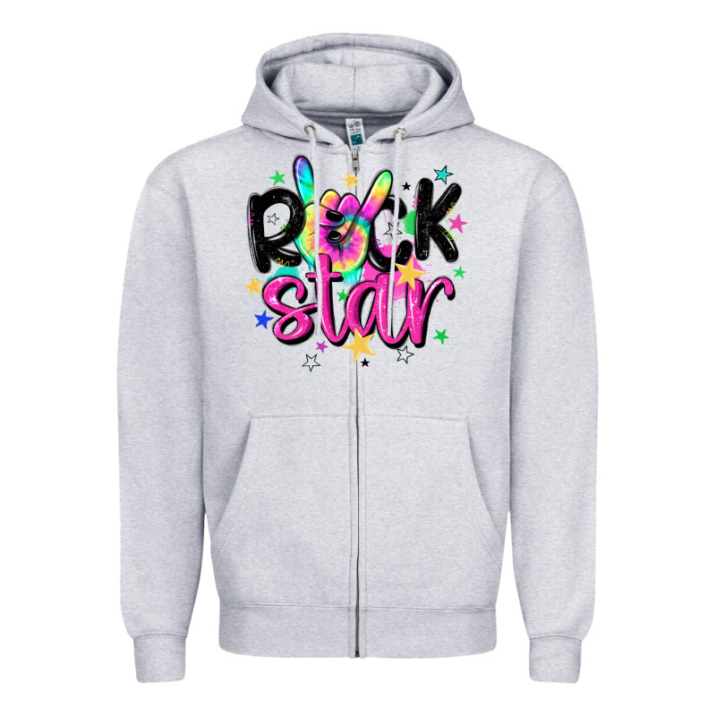 Rock Star Zipper Hoodie by MaliasSmallBusiness | Teevron