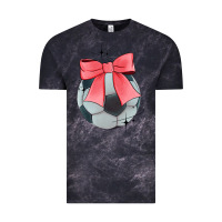 Cloud Black coquette soccer bow Vintage Tee - JahusDesignShop
