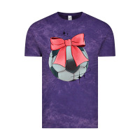 Cloud Purple coquette soccer bow Vintage Tee - JahusDesignShop