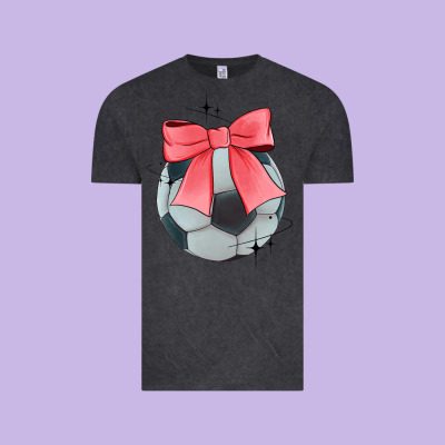 Coquette Soccer Bow Vintage Tee Designed By Jahusdesignshop