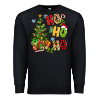 Black ho ho ho christmas Premium Sweatshirt - MaliasSmallBusiness