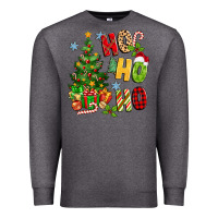 Charcoal Heather ho ho ho christmas Premium Sweatshirt - MaliasSmallBusiness