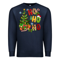 Navy ho ho ho christmas Premium Sweatshirt - MaliasSmallBusiness