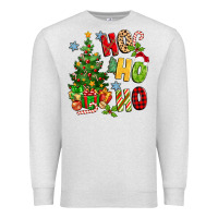 Oatmeal Heather ho ho ho christmas Premium Sweatshirt - MaliasSmallBusiness
