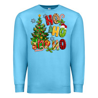Ocean Blue ho ho ho christmas Premium Sweatshirt - MaliasSmallBusiness