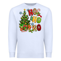 White ho ho ho christmas Premium Sweatshirt - MaliasSmallBusiness