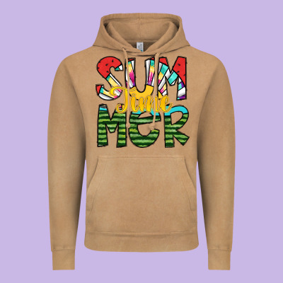 Summer Time Vintage Hoodie Designed By Sublimationcraftshop