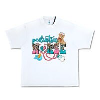 White pediatric nurse Urban Heavy Tee - AdoDesignShop