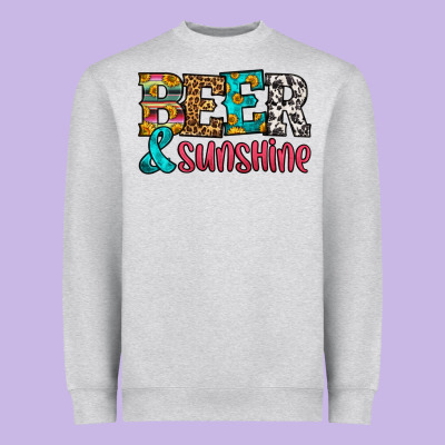 Beer And Sunshine Heavyweight Sweatshirt Designed By Hra Design Shop