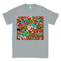 Heather Grey tropical flowers Classic Tee - Artiststas
