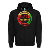 Black honoring the past inspiring future Zipper Hoodie - MaliasSmallBusiness