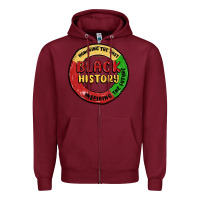 Burgundy honoring the past inspiring future Zipper Hoodie - MaliasSmallBusiness