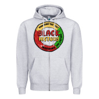 Heather Grey honoring the past inspiring future Zipper Hoodie - MaliasSmallBusiness