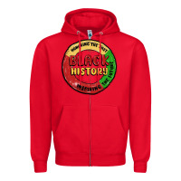 Red honoring the past inspiring future Zipper Hoodie - MaliasSmallBusiness