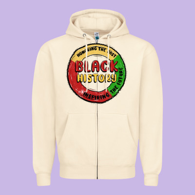 Honoring The Past Inspiring Future Zipper Hoodie Designed By Maliassmallbusiness