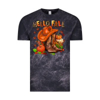 Cloud Black hello fall pumpkins  cowgirl  and roses Vintage Tee - AdoDesignShop