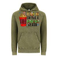 Vintage Olive I Run On Coffee & Christmas Cheer Vintage Hoodie - CowhideDigitalArt
