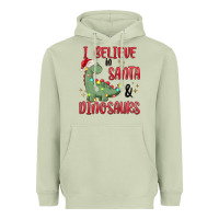 Matcha i believe in santa & dinosaurs Heavyweight Hoodie - MaliasSmallBusiness
