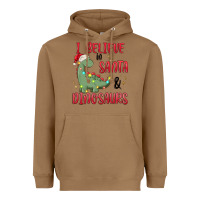 Toasted Coconut i believe in santa & dinosaurs Heavyweight Hoodie - MaliasSmallBusiness