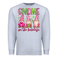 Heather Grey gnome for the holidays Premium Sweatshirt - MaliasSmallBusiness