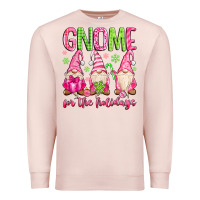 Pale Pink gnome for the holidays Premium Sweatshirt - MaliasSmallBusiness