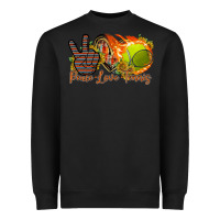 Black peace love tennis Heavyweight Sweatshirt - RacoonDesign