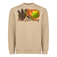 Mushroom peace love tennis Heavyweight Sweatshirt - RacoonDesign